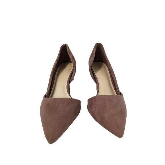 OLD NAVY! BLUSH PLUM MICROFIBER FAUX SUEDE LEATHER HEELS, PUMPS! SZ 10 - Picture 5 of 9